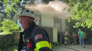 Killingly Power Issue causes House Fire and Brush Fire
