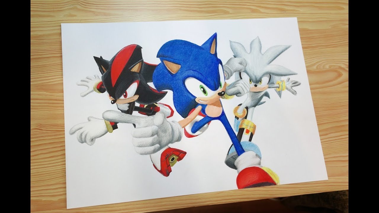 Shadow Sonic Drawing Easy