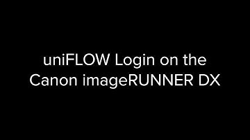 Uniflow Login on the imageRUNNER DX