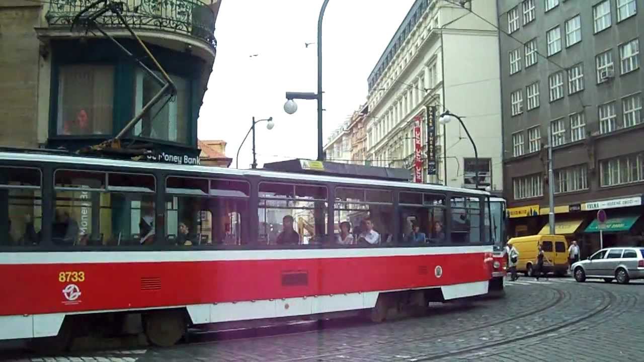Many Trams in Prague, Czech Republic - tramvaje v praze 2011