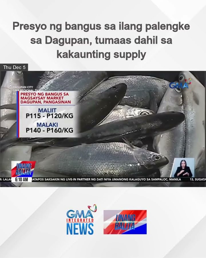 Presyo ng bangus sa ilang palengke sa Dagupan, tumaas dahil sa kakaunting supply | Unang Balita