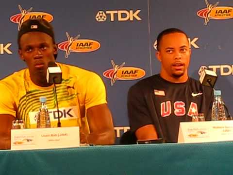 Usain Bolt Press Conference after His 19.19 200m World Record Part I