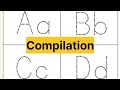 Learn ABC🌈Tracing worksheet A-I for preschool toddlers|Compilation video|@Abcprelearning #abcd #kids