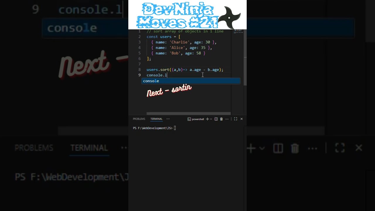 Sort Objects in ONE Line! 🚀 | 