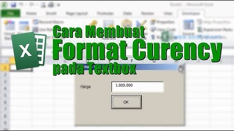 Cara Membuat Format Curency pada Textbox Userform Excel VBA