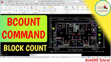 Bcount Command in Autocad | BLOCK COUNT Using in AutoCAD Drawing | CAD CAREER
