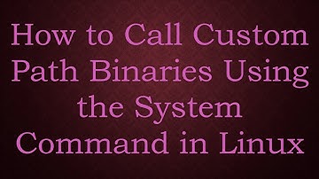 How to Call Custom Path Binaries Using the System Command in Linux