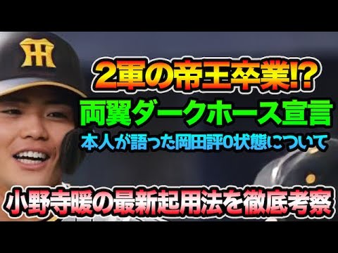【遂に2軍の帝王卒業!?】小野寺暖の最新起用法を徹底考察!! 岡田監督への両翼ダークホース宣言について【阪神タイガース】