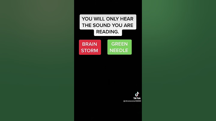 GREEN NEEDLE OR BRAIN STORM? YOU WILL ONLY HEAR THE SOUND YOU ARE READING #shorts #challengeshorts