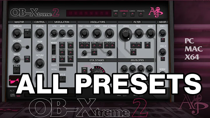 ALY JAMES OB-Xtreme 2 - ALL V1 PRESETS !!