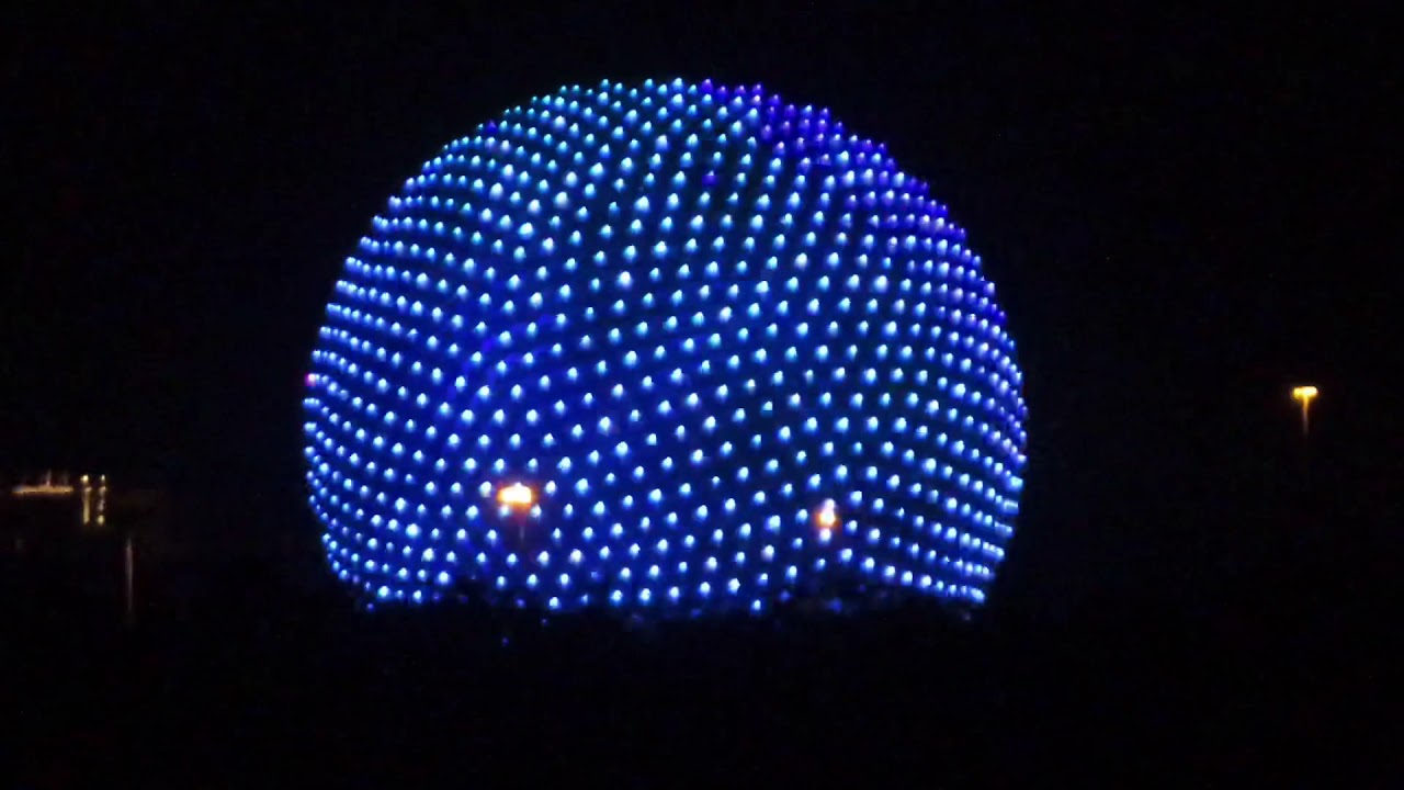 Epcot Spaceship Earth Beacon of Magic 50th Anniversary Walt Disney World Light Show