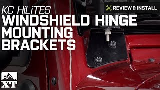 Jeep Wrangler KC HiLiTES Windshield Hinge Mounting Brackets (2007-2018 JK) Review & Install