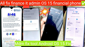 Mdm Fix Tool Big Update🔥it Admin Android OS 15 Permanent Factory reset disable option✅ 2025 it Admin