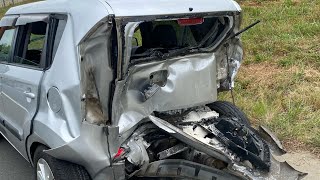 Mikie Huffman℠ 5-5-23 3:48PM I-77 SB Between Exits 33 & 31 #Mooresville #NC #LakeNorman #carwreck