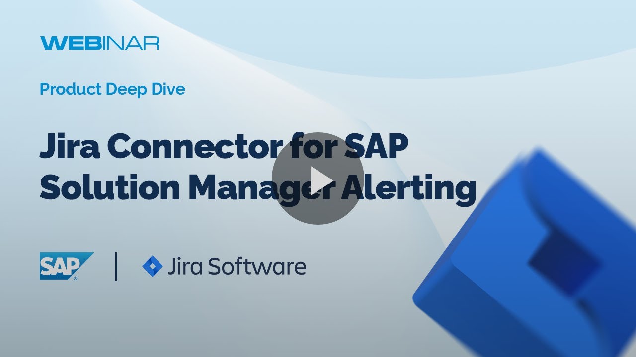 Jira Connector for SAP Solution Manager Alerting