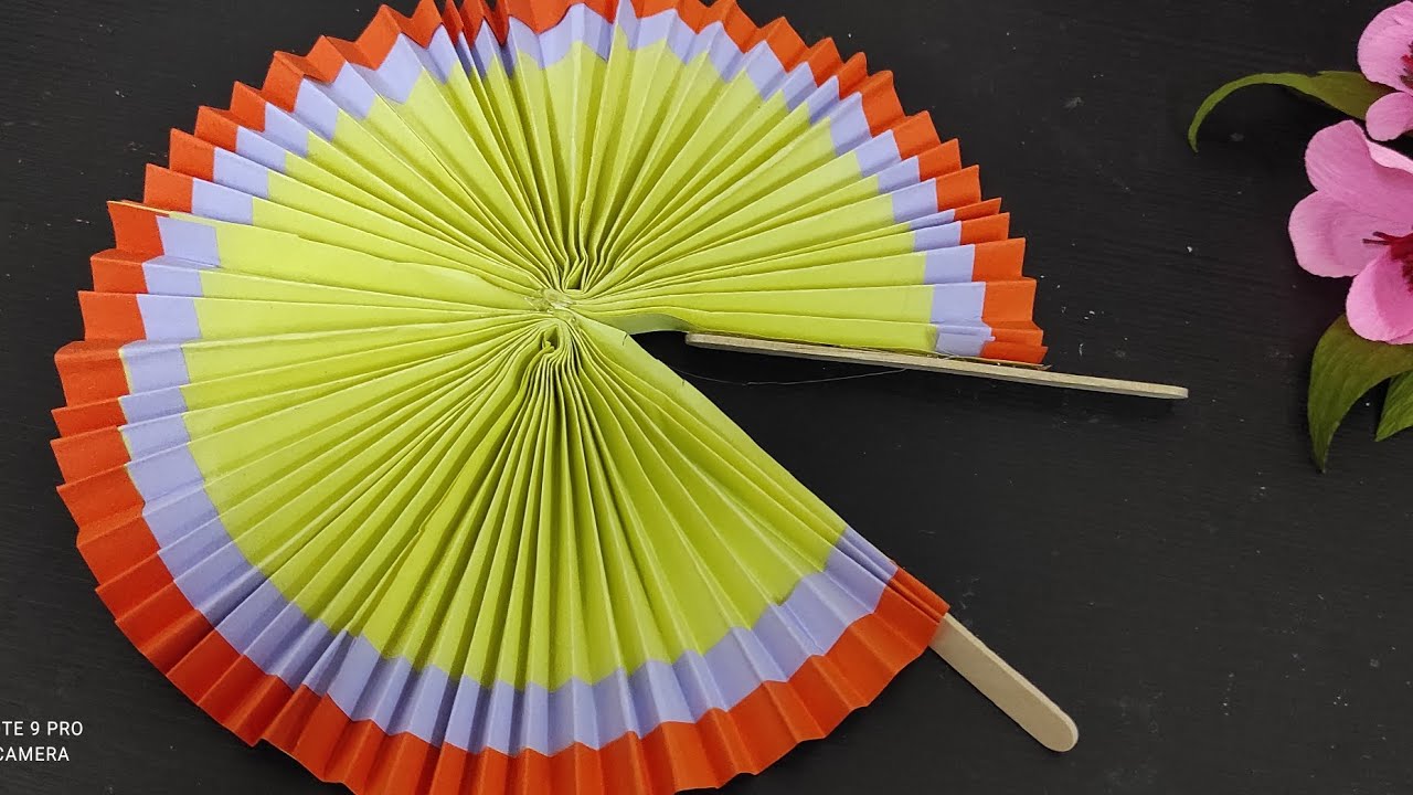 Japanese fan/paper crafts/easy craft ideas/engaged kids in summer vacation 💯
