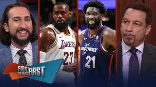 LeBron scores 40 in Lakers win, talks retirement & Embiid set to return | NBA | FIRST THINGS FIRST