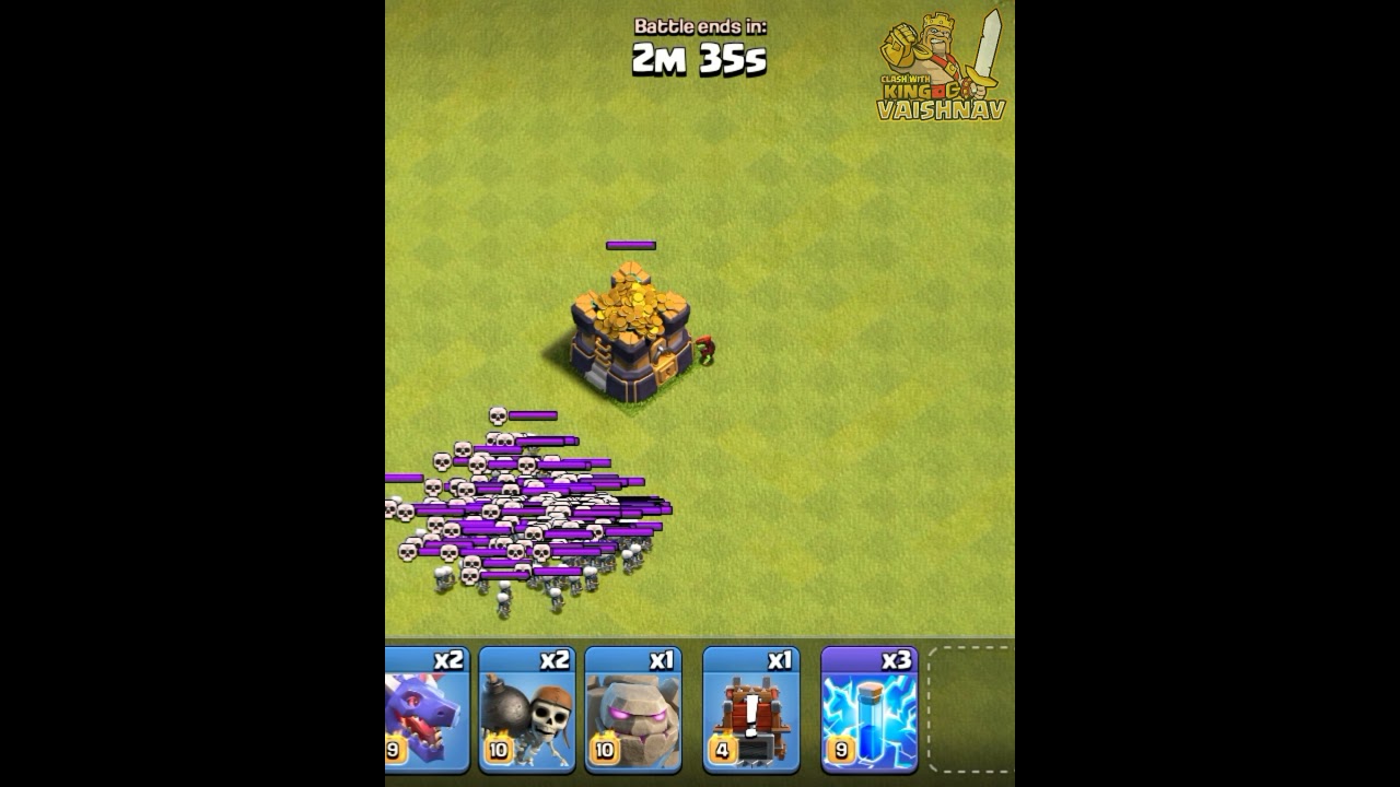 Max Golem Vs 100X Skeletons...