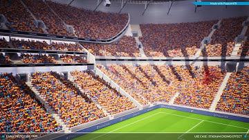 PopcornFX - Stadium Crowd using Skeletal Mesh particles