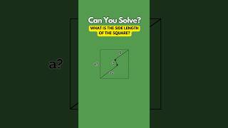 A beautiful geometry problem!What is the side length of the square?#brainteasers #MathMind #math