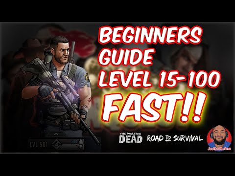 TWD RTS: Beginners LEVELING Guide: Levels 15-100 FAST! The Walking Dead Road To Survival