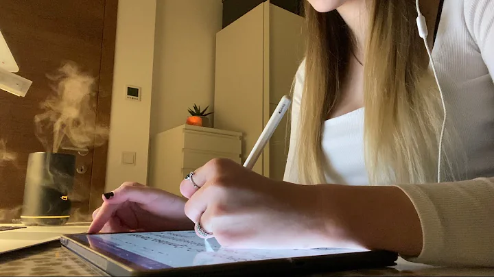 ASMR - Study with me (Inaudible Whispering, IPad Writing & Keyboard Sounds)