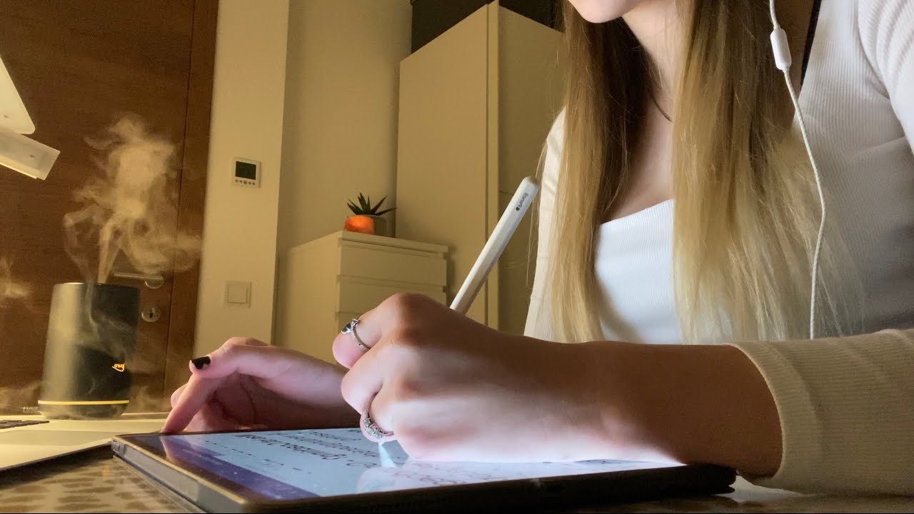 Asmr Study ASMR - Study with me (Inaudible Whispering, IPad Writing & Keyboard ...