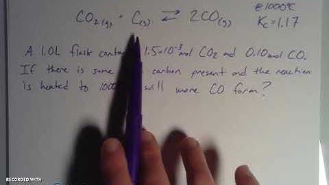 The Reaction Quotient, Q, and Finding the Direction Shift of a Reaction