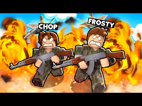 FROSTY VS CHOP ARMY WAR NOOB VS PRO IN ROBLOX ARMY TYCOON