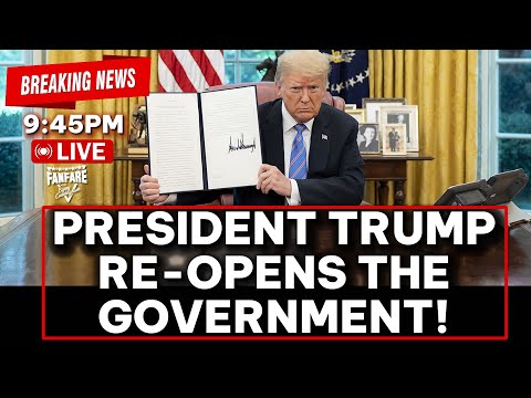 Thumbnail for BREAKING NEWS: PRESIDENT TRUMP RE-OPENS THE UNITED STATES GOVERNMENT!