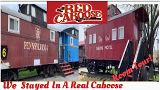 THE RED CABOOSE MOTEL REVIEW Strasburg Ronk’s PA (Amish Country) Train Car Room Tour & Walkthrough