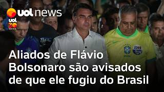 Close allies of Flávio Bolsonaro have been informed that he has fled Brazil for Argentina.