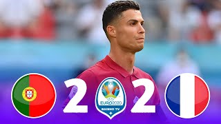 Portugal - France 2×2 Euro 2020 high quality 1080p crazy match Arabic commentary