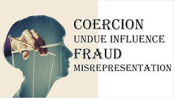 Coercion, Undue Influence, Fraud, Misrepresentation | Indian Contract Act, 1872 | Law Guru
