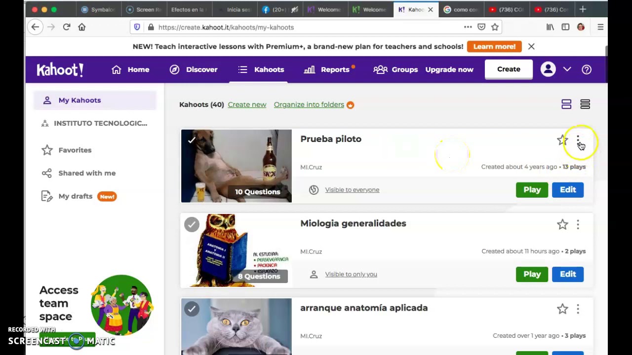 Tutorial Compartir Kahoot Como Editor YouTube
