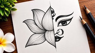 Navratri Special 🌺✨ | Beautiful Maa Durga Inspired Pencil Sketch | Easy Drawing