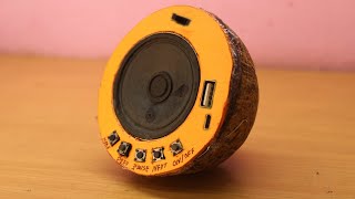 how to make Bluetooth speaker using coconut shell at your home