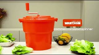 Celebrity WantJoin Commercial Salad Spinner - 6 Gallon Salad Dryer Large Salad Spinner w/Aluminum Handle Wealth