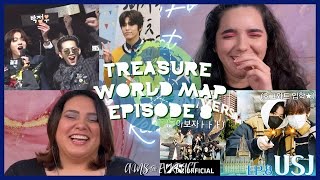 Reacting to [TREASURE WORLD MAP] EP.8 USJ and Jeongwoo's Graduation | Ams & Ev React