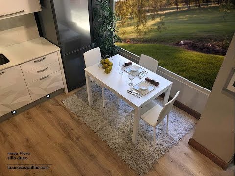 Mesa con cajón y pata deslizante extensible de cocina en medida de 110x70