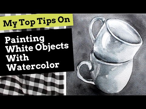 How to use your paper for white objects in watercolor #artistsoftiktok