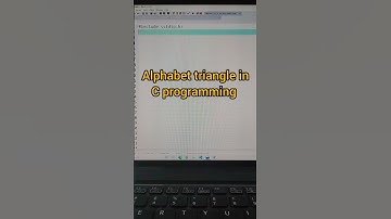Alphabet triangle using C programming language #cprogramming #shorts #triangle #programminglanguage