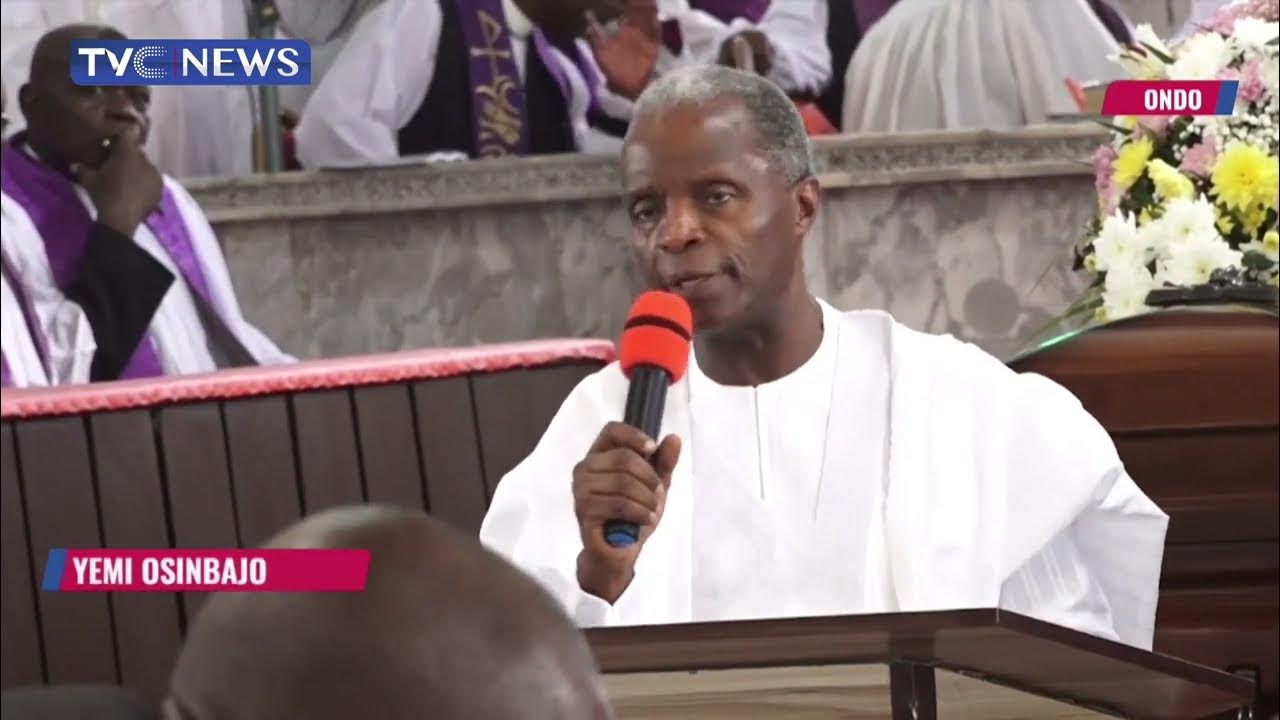 Tinubu, Osinbajo, Others Attend Funeral of Governor Akeredolu’s Mum