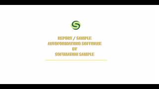 Reportsample Autoformatting Software