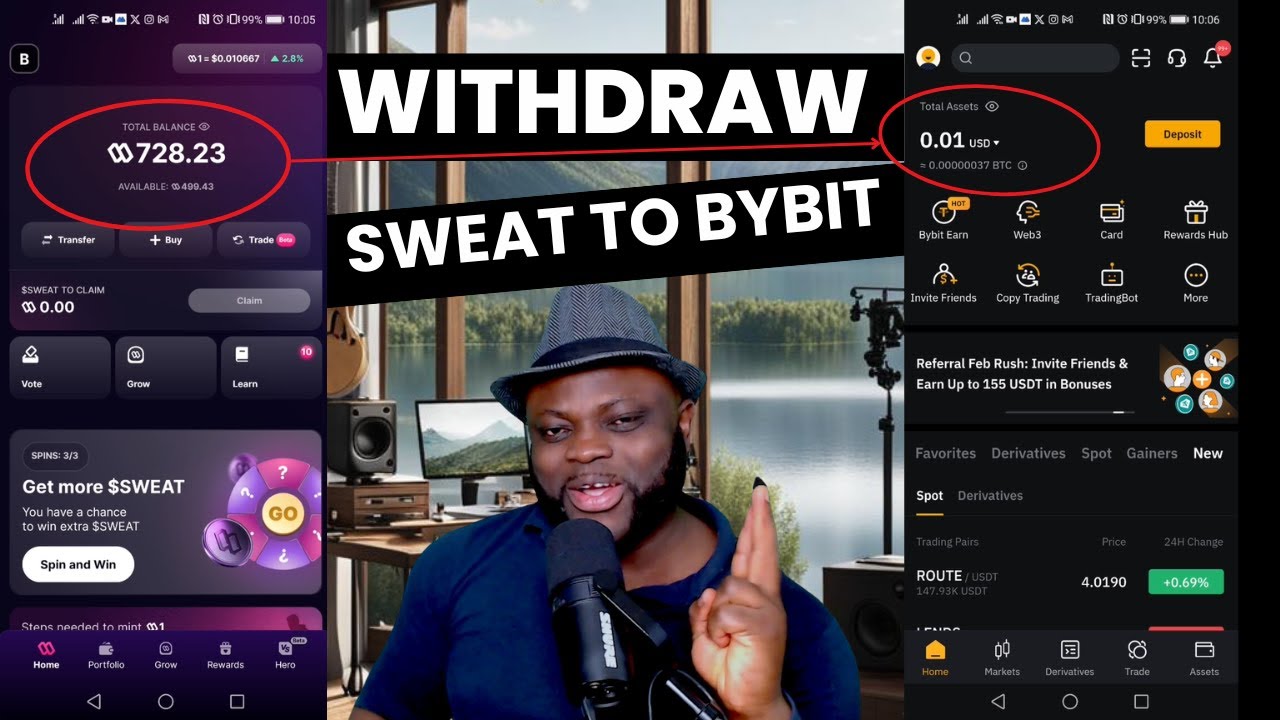Sweatcoin (Sweat) Withdrawal - Transfer & Convert Sweatcoin To Bitcoin or  USDT on Bybit 2024 - YouTube