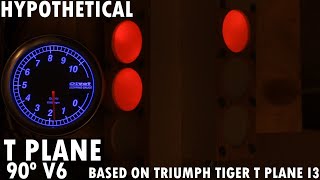 Hypothetical T plane crankshaft odd fire V6 AudioVisual demonstration firing order 1 2 5 6 3 4