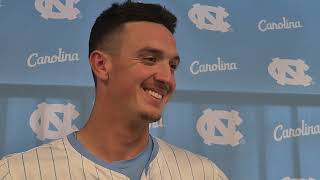 #UNC coach Scott Forbes, catcher Colin Hynek and pitcher Folger Boaz after win over Pitt