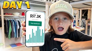 7 YEAR OLD STARTS HIS OWN CLOTHING BRAND! *CRAZY RESULTS* 🤯
