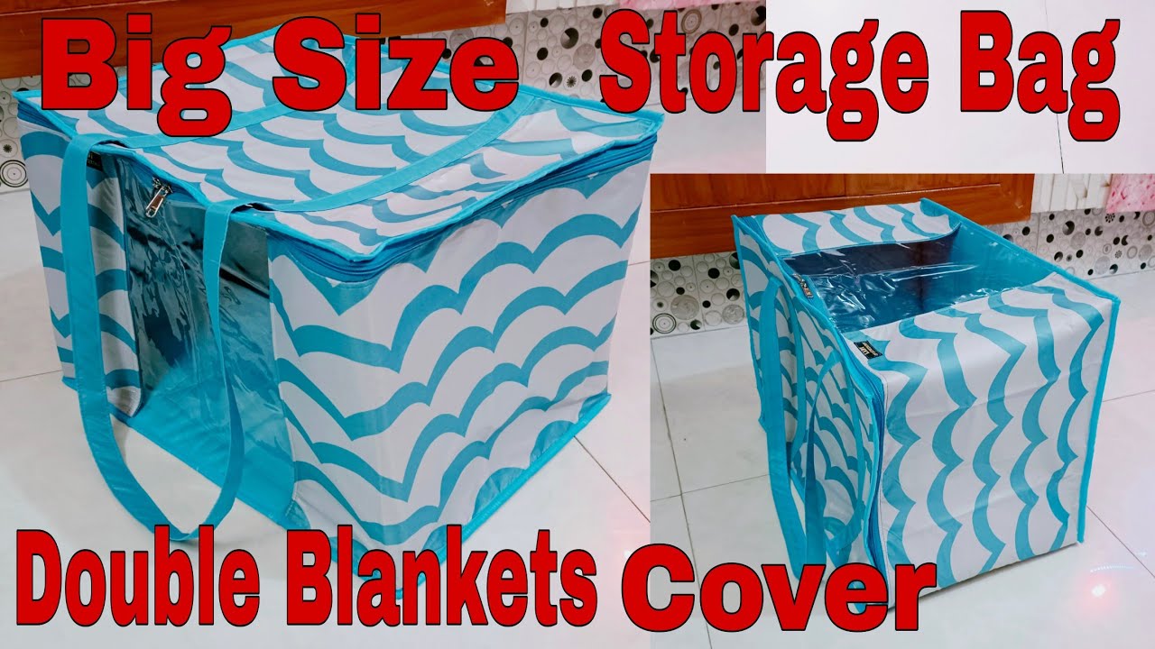 DIY: Big Size Storage Bag, Double Blankets Cover Tutorial By Anamika Mishra..