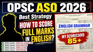 OPSC ASO 2026 | Complete English Grammar Strategy to Score 90/100 🎯 #OPSC ASO 2026